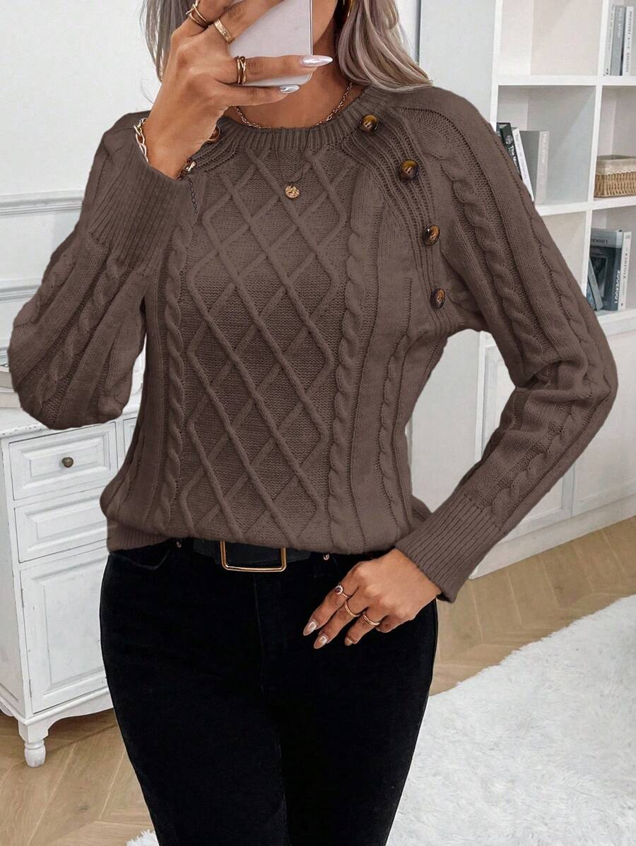 Xanthia - Maglione caldo ed elegante lavorato a maglia