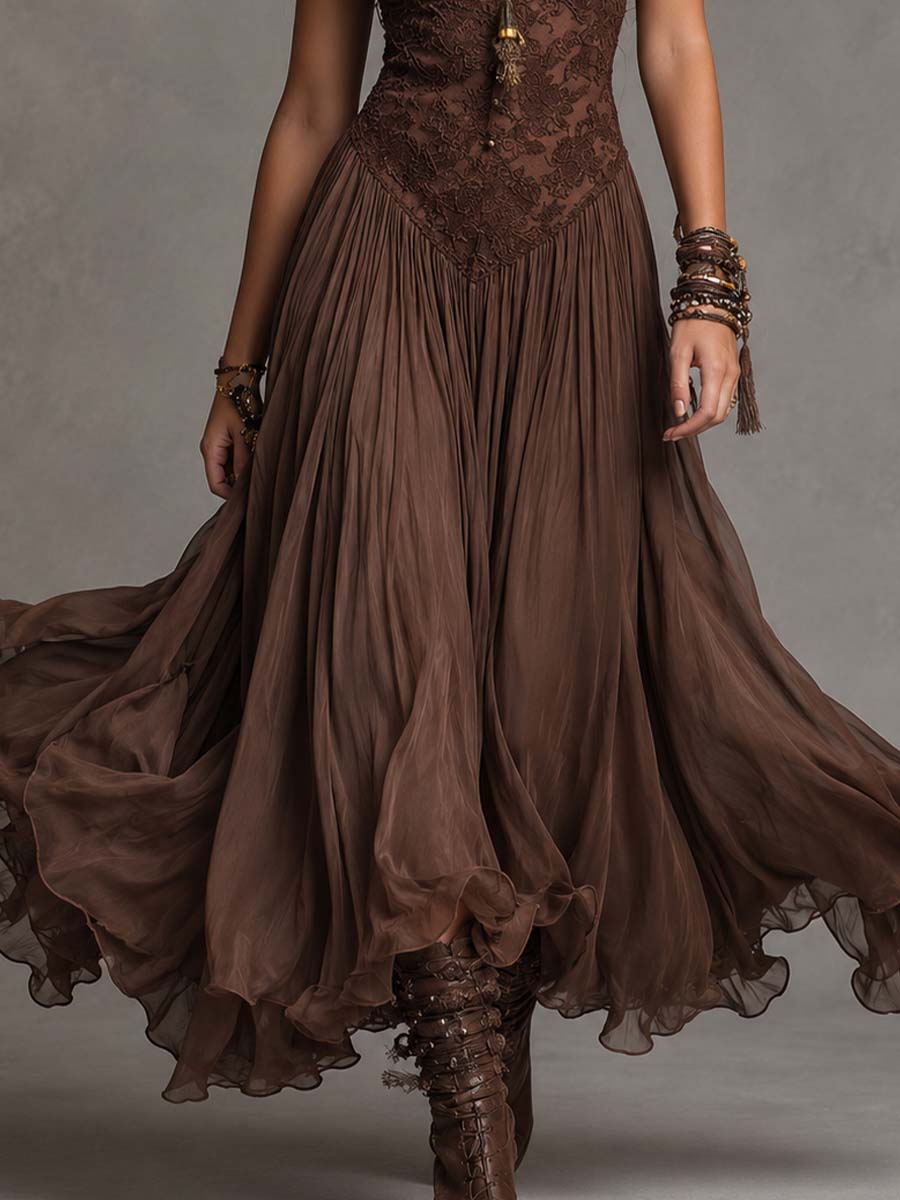 Abito Maxi Fluido Elegante da Donna