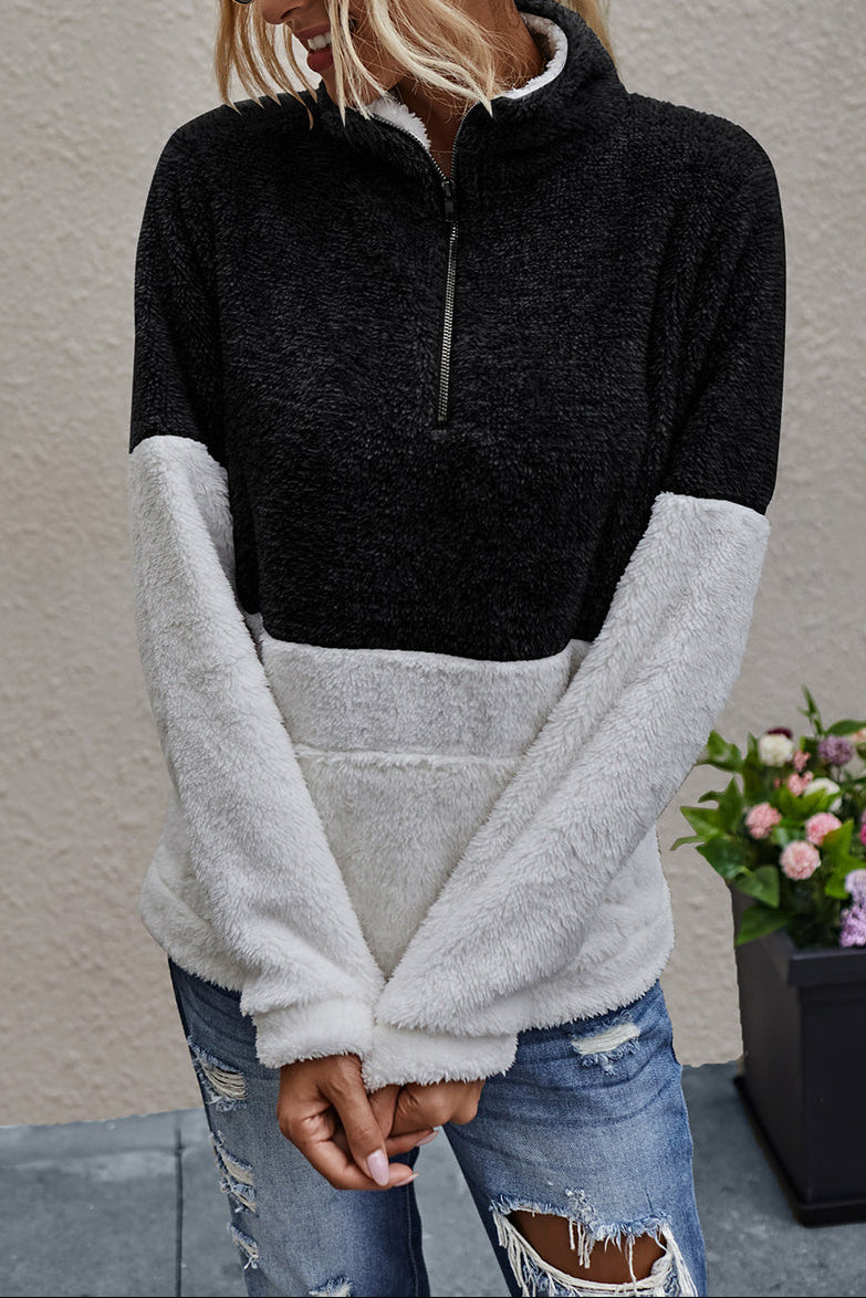 Savannah - Felpa in pile calda e alla moda con zip