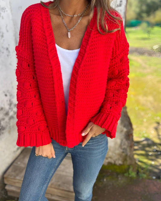 Orianna - Cardigan elegante lavorato a maglia a maniche lunghe e caldo