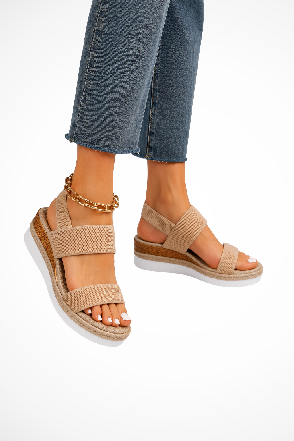 Sandali Espadrillas con Fasce Elastiche da Donna