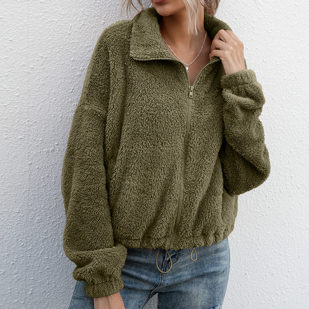 Meredith - Giacca in pile calda e accogliente con zip