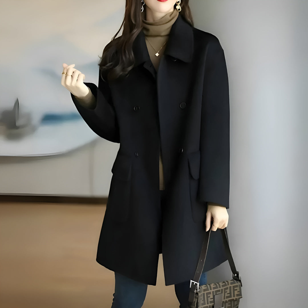 Ericca - Elegante cappotto caldo con bottoni