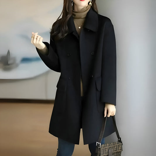Ericca - Elegante cappotto caldo con bottoni