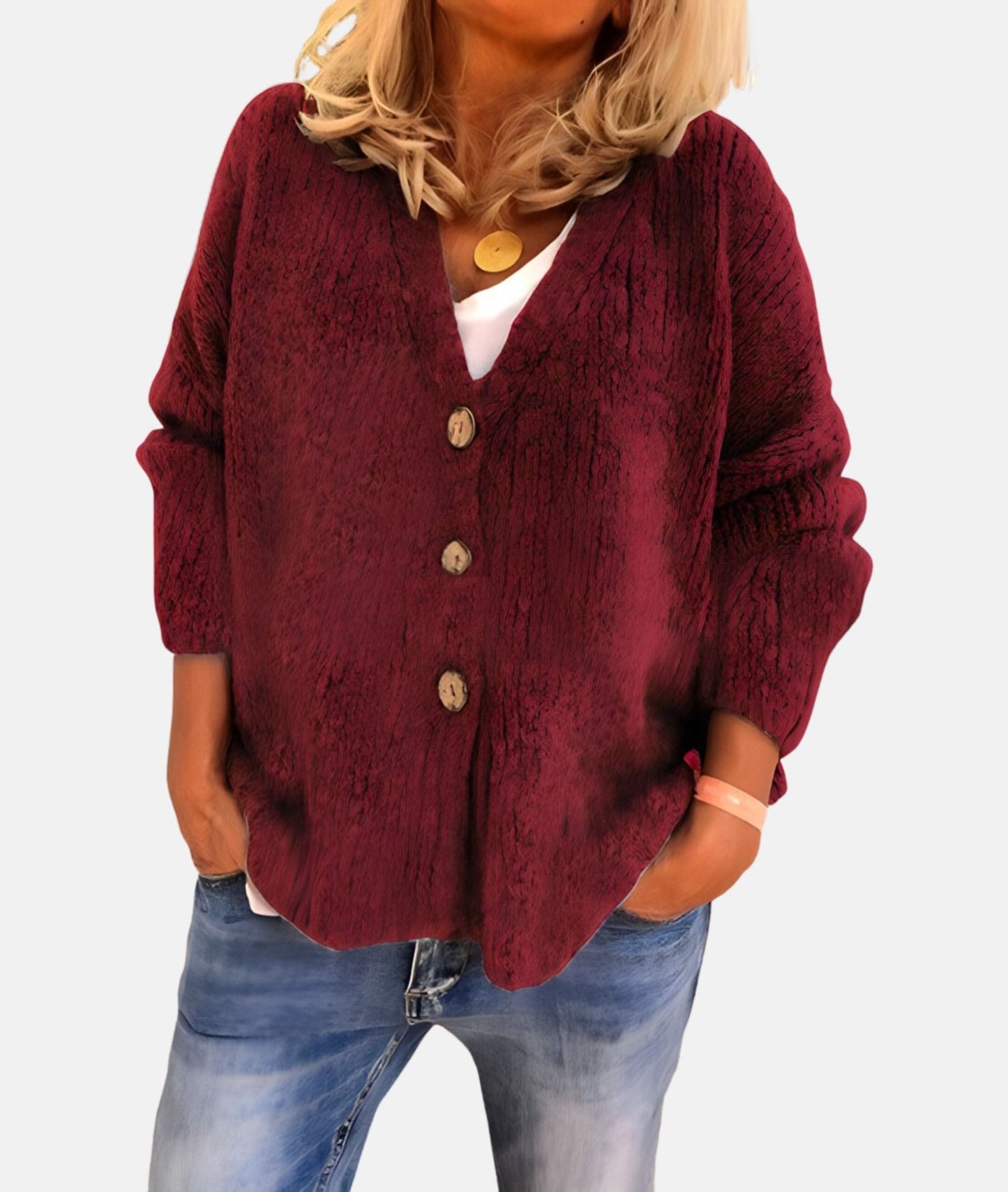Raelyn - Cardigan caldo casual e versatile con scollo a V