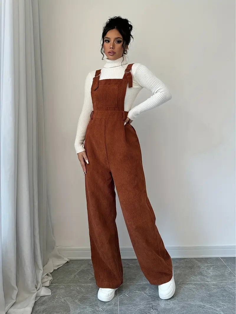 Cora - Tuta casual in velluto a coste per donna