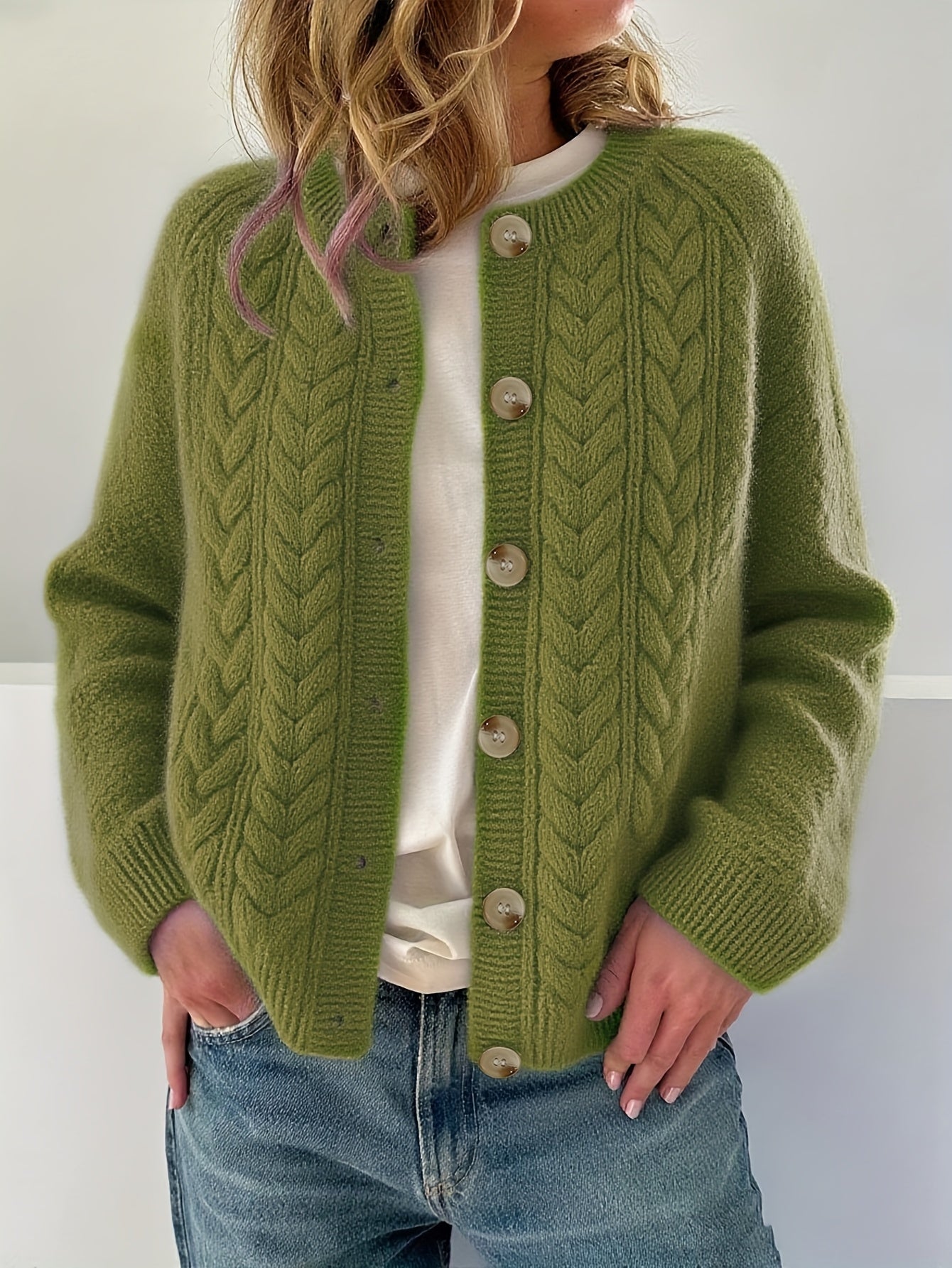 Marianne - Elegante cardigan lavorato a trecce