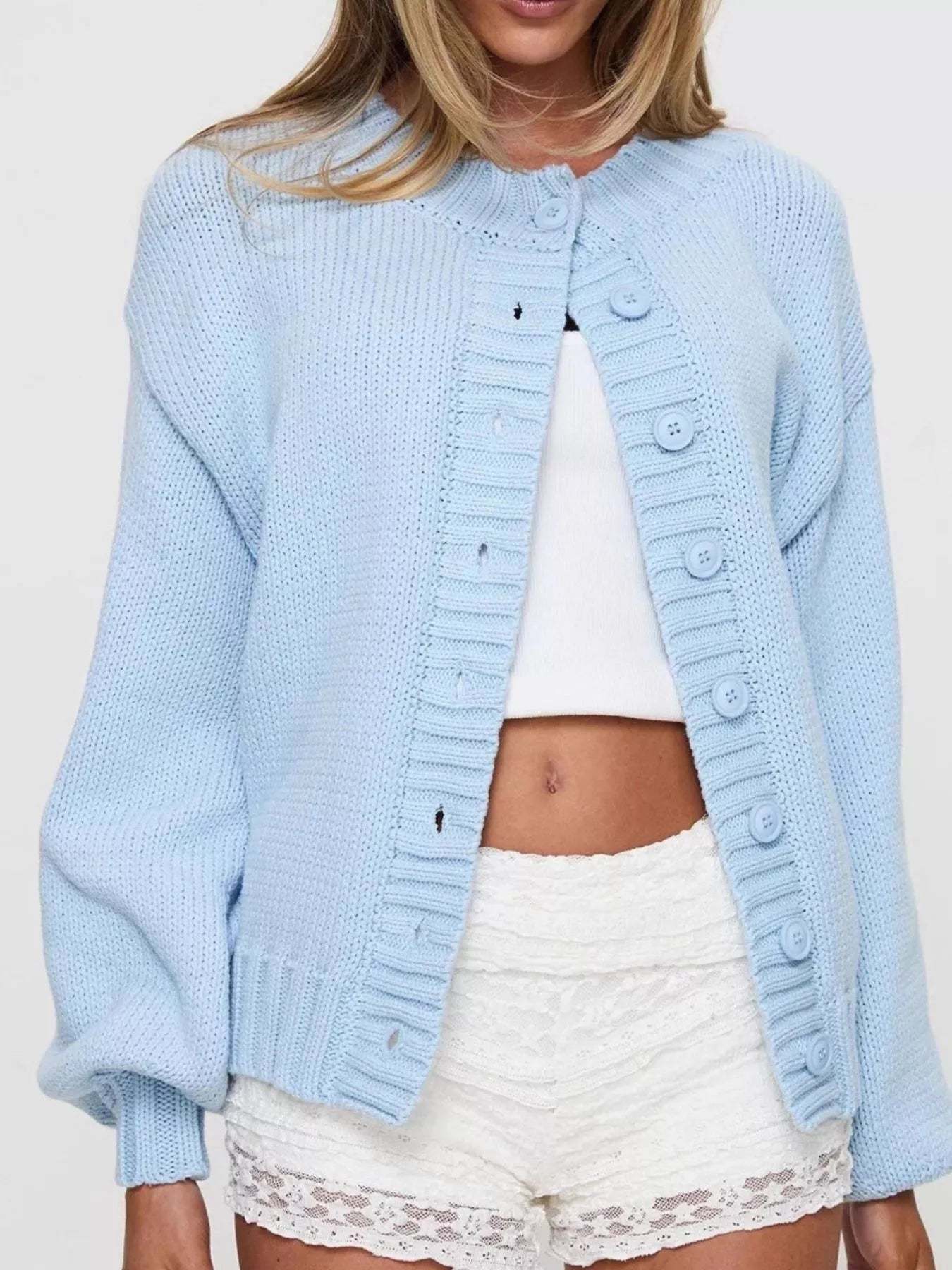 Izabella - Cardigan in Maglia Caldo ed Elegante con Bottoni