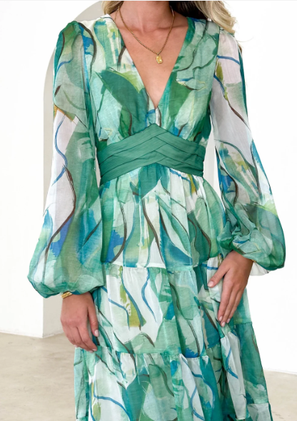 Lisa - Maxi abito con scollo a V