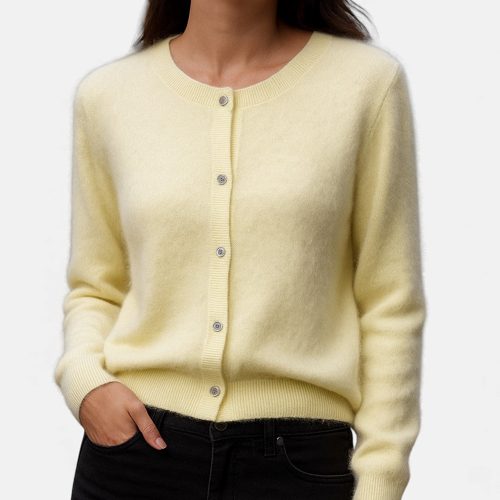 Valery - Maglione casual con bottoni effetto cashmere