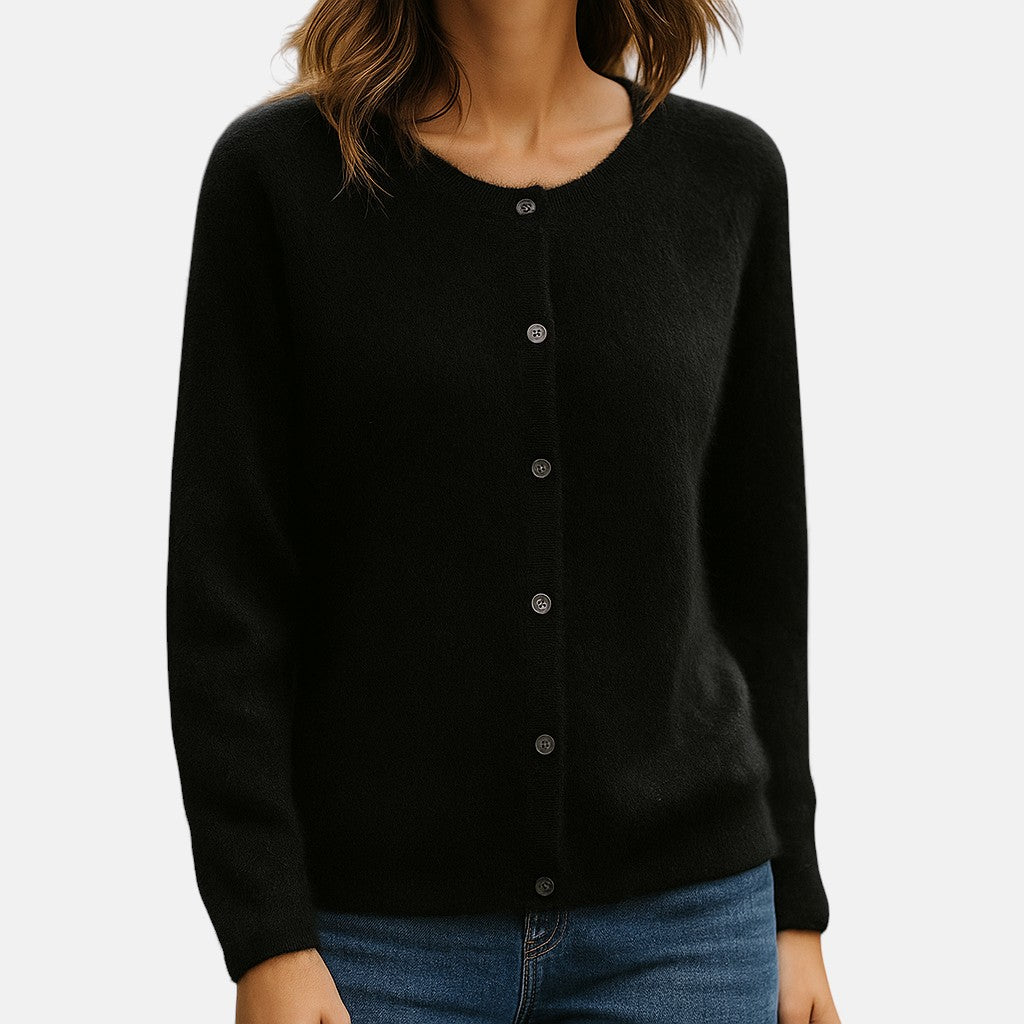 Valery - Maglione casual con bottoni effetto cashmere