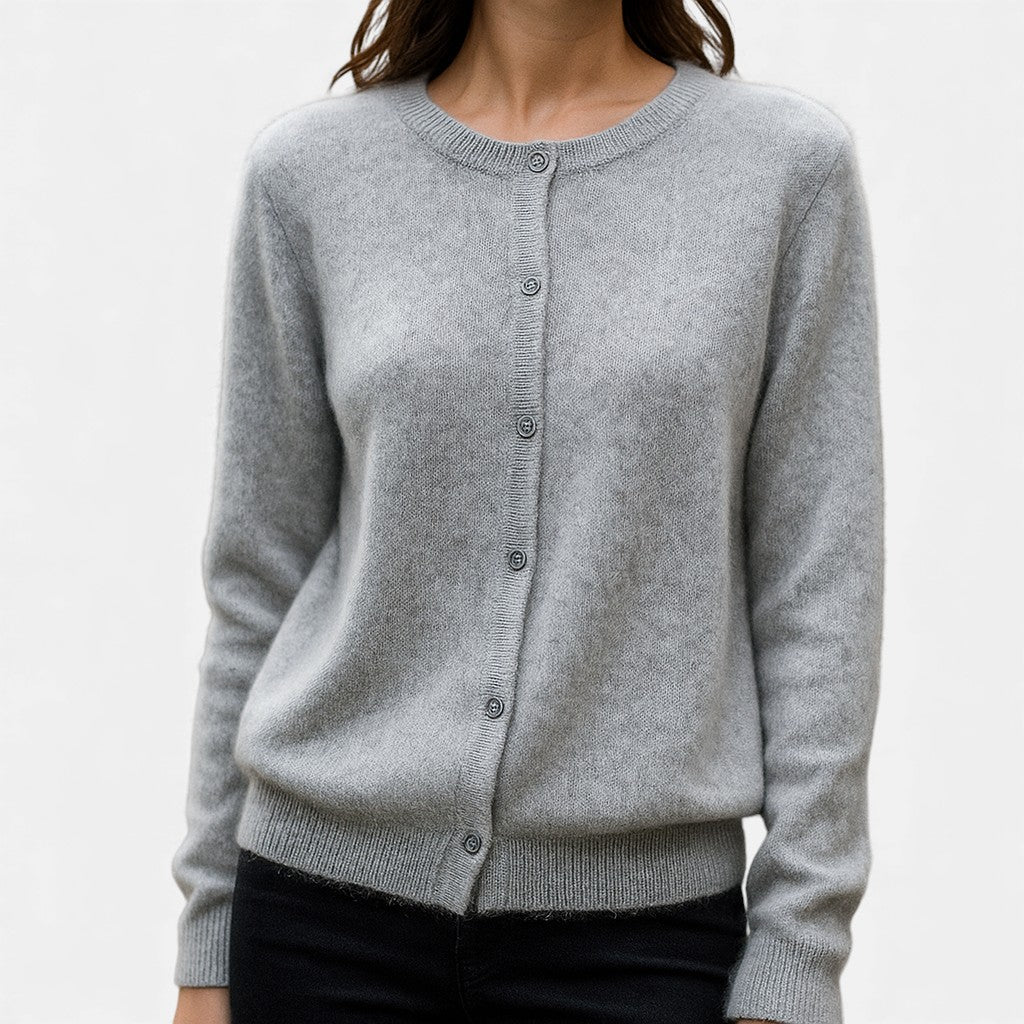 Valery - Maglione casual con bottoni effetto cashmere