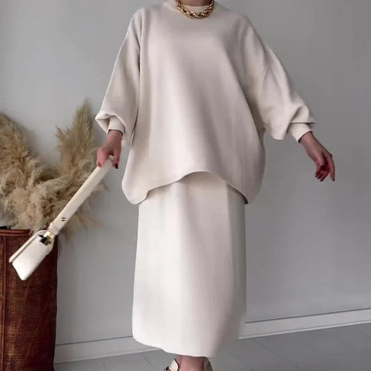 Keilani - Elegante completo con maglione caldo e gonna