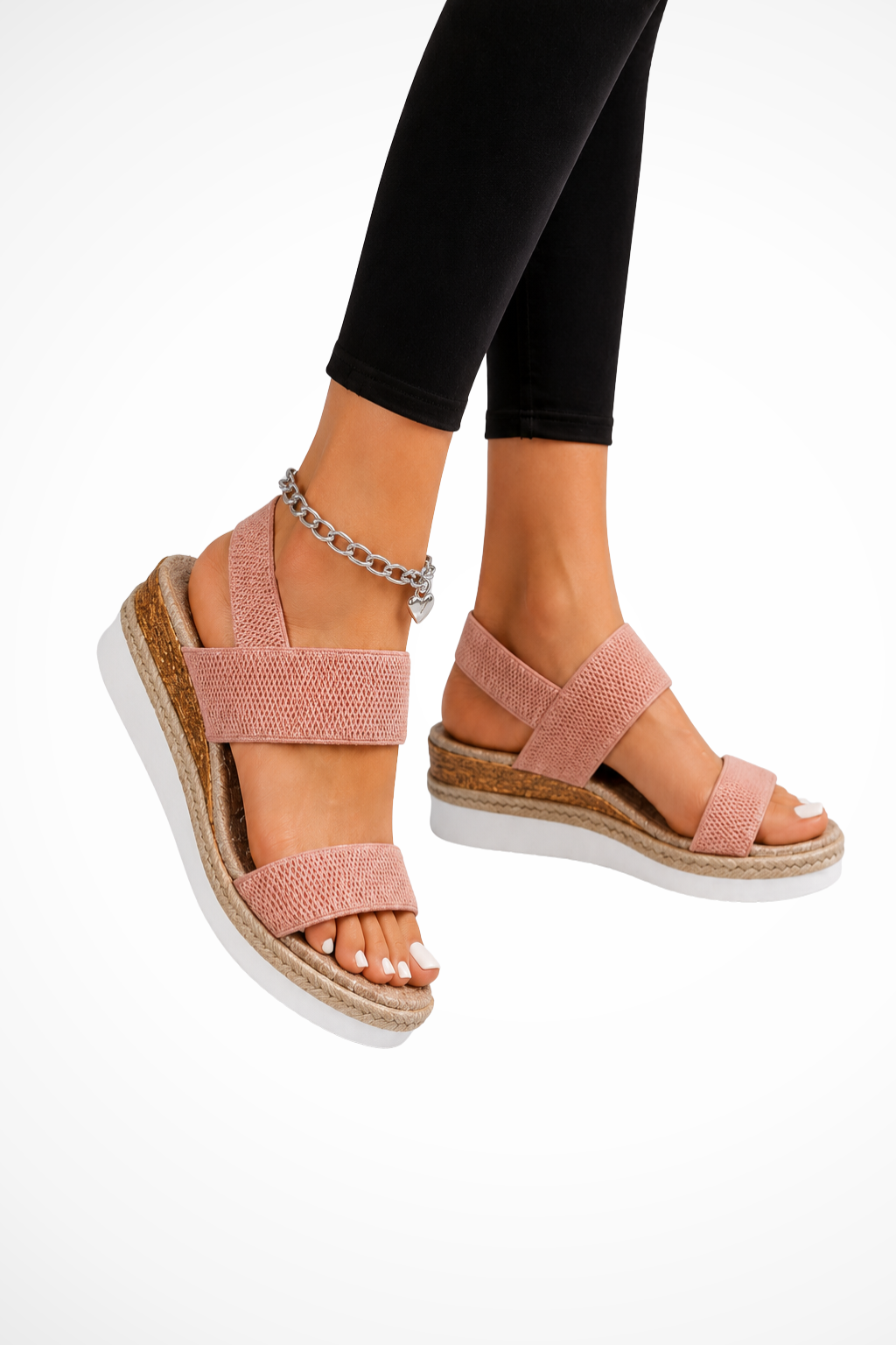 Sandali Espadrillas con Fasce Elastiche da Donna