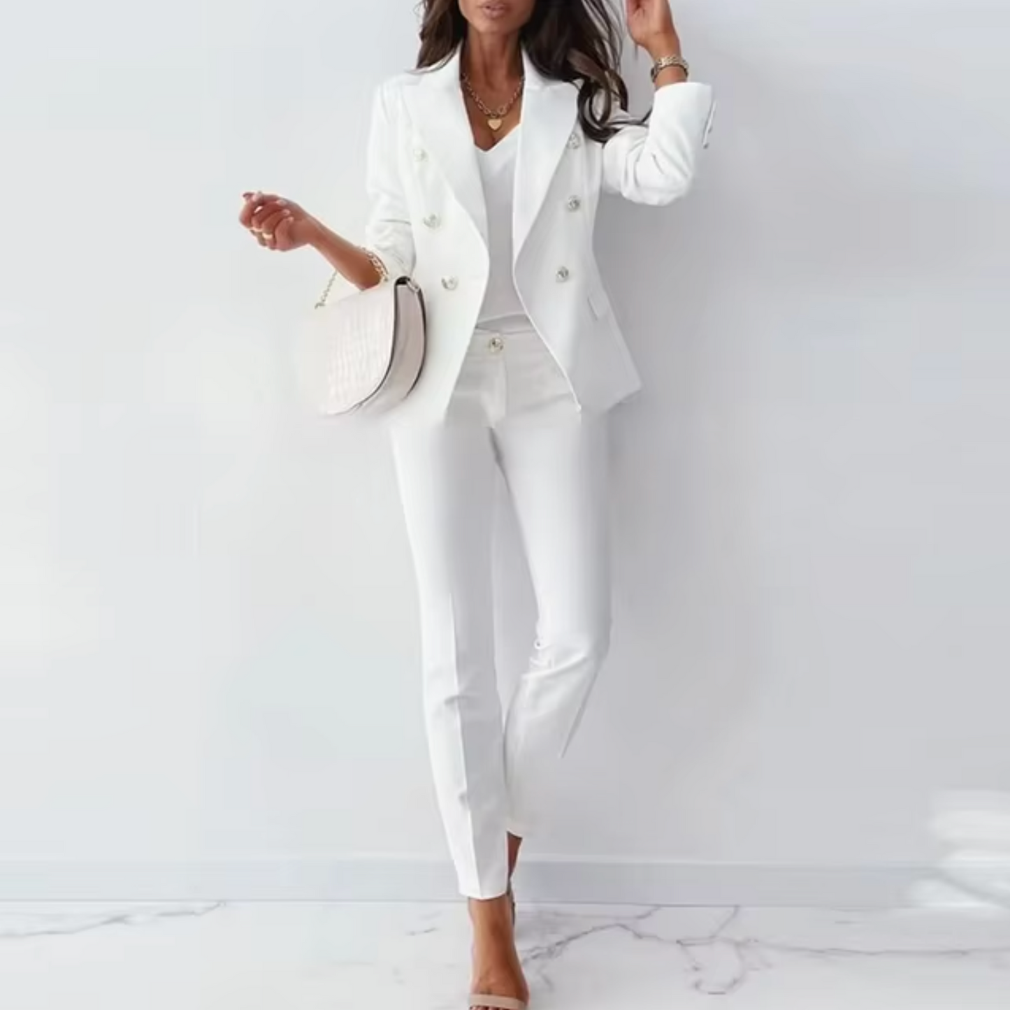 Luana - Set elegante con blazer e pantaloni a gamba dritta