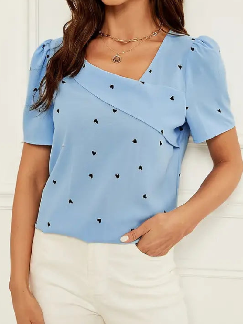 Mae - Blusa elegante a maniche corte con stile raffinato
