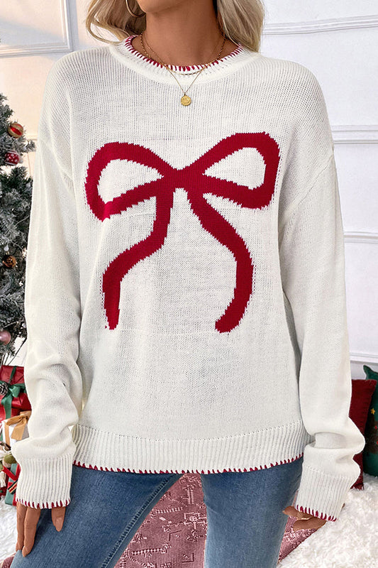 Faithlyn - Elegante maglione caldo con stampa fiocco