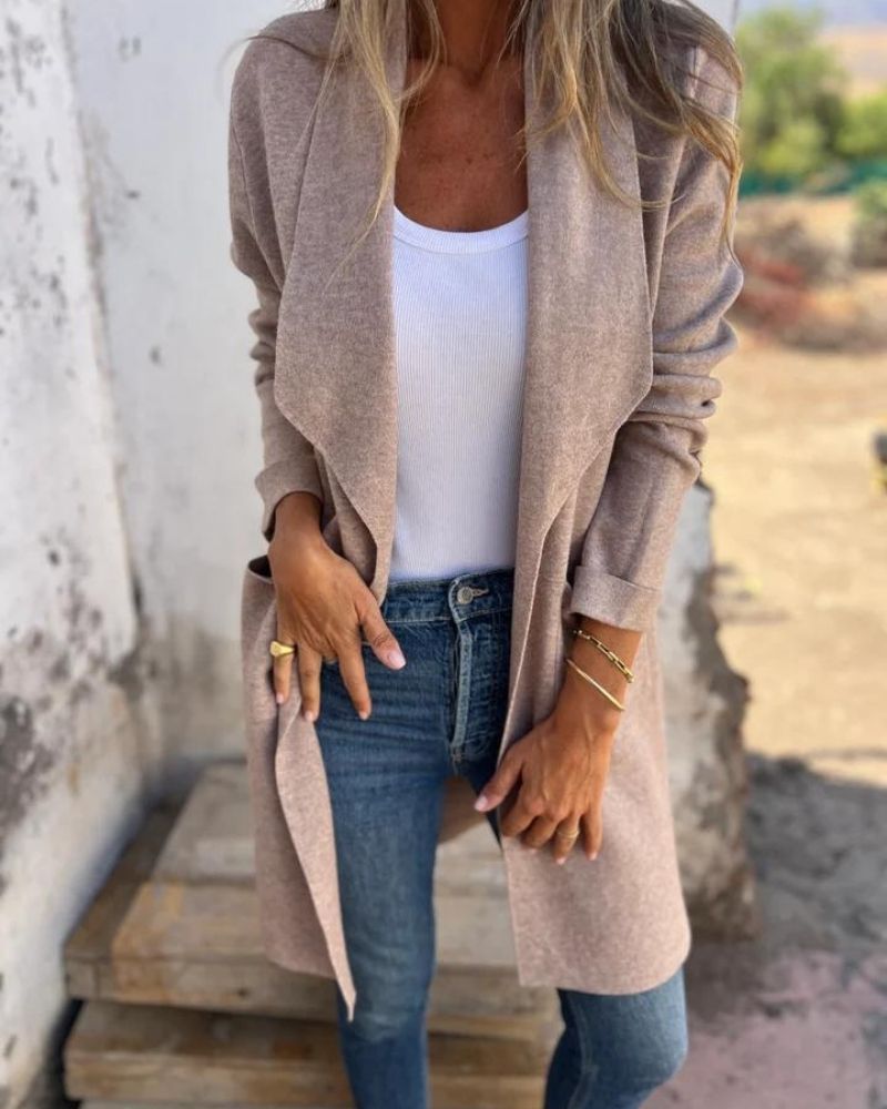 Yllana - Cappotto versatile con revers lungo