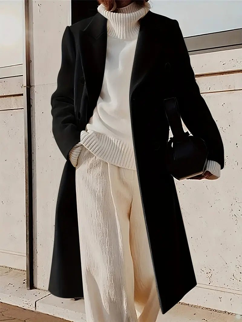 Nathaly - Cappotto lungo elegante doppiopetto