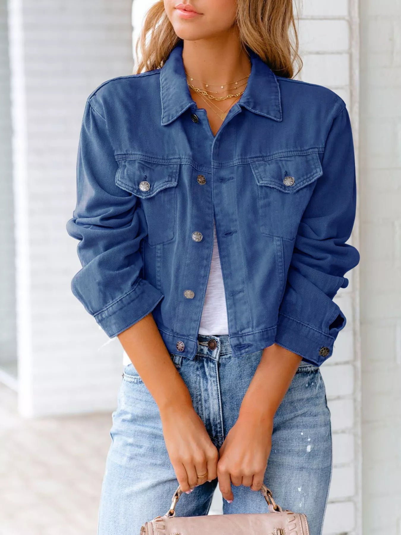Jannie - Elegante giacca di jeans corta