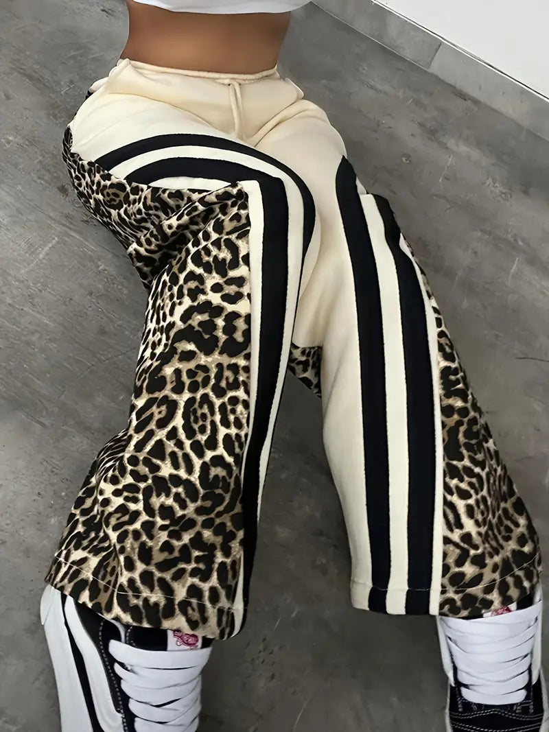 Allie - Pantaloni larghi a vita alta con coulisse