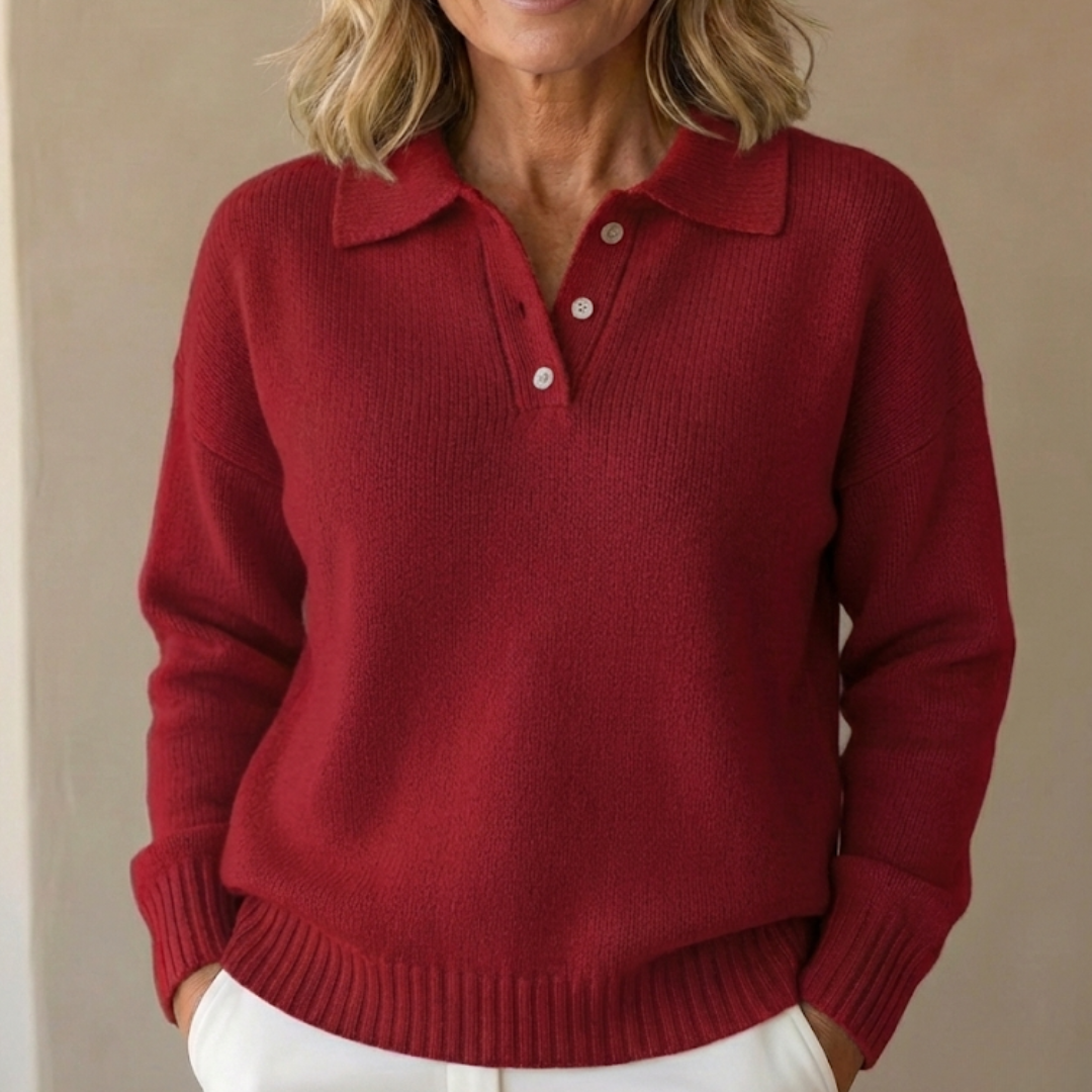 Aniyah - Maglione corto in maglia caldo dalla vestibilità ampia