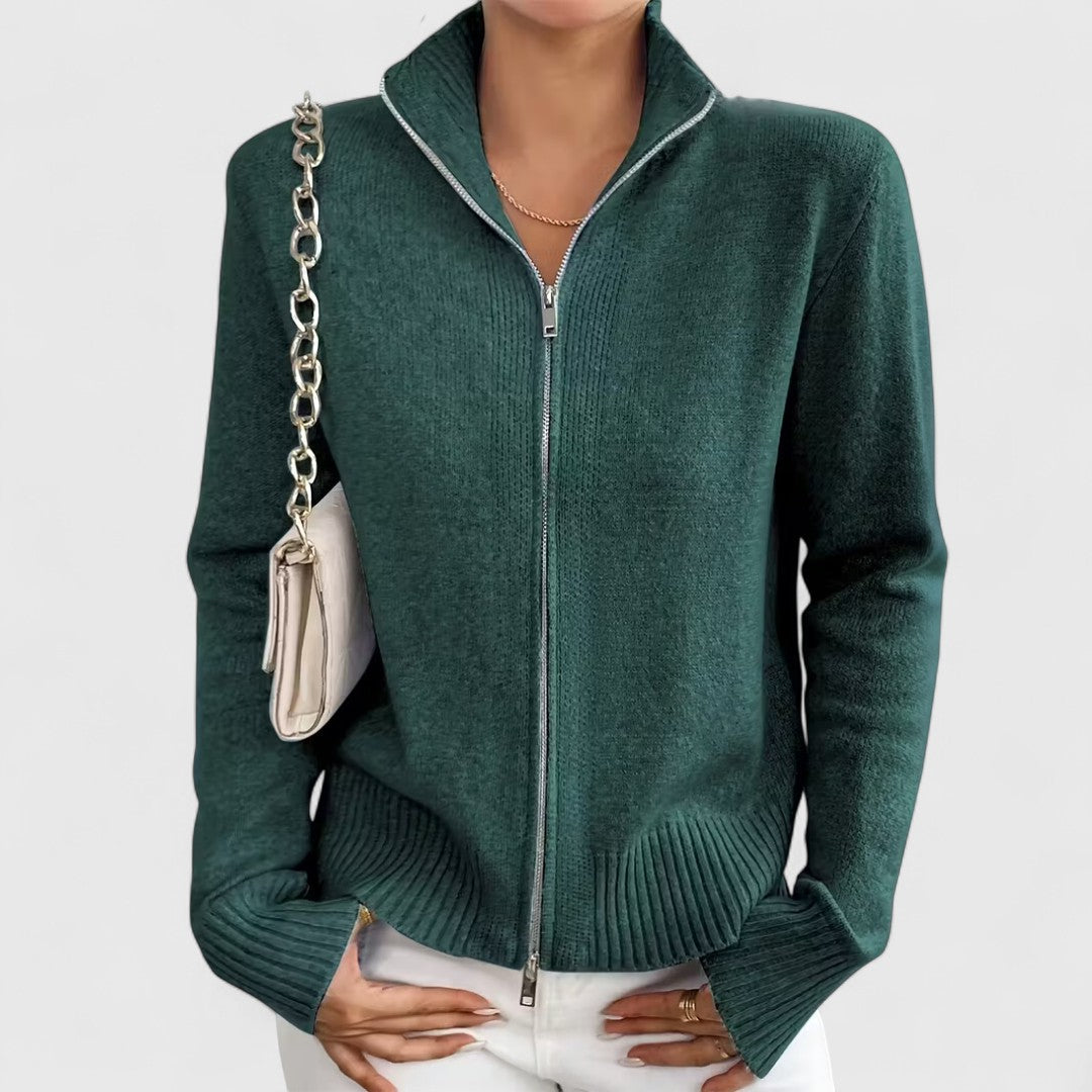 Nomi - Cardigan caldo a zip in maglia