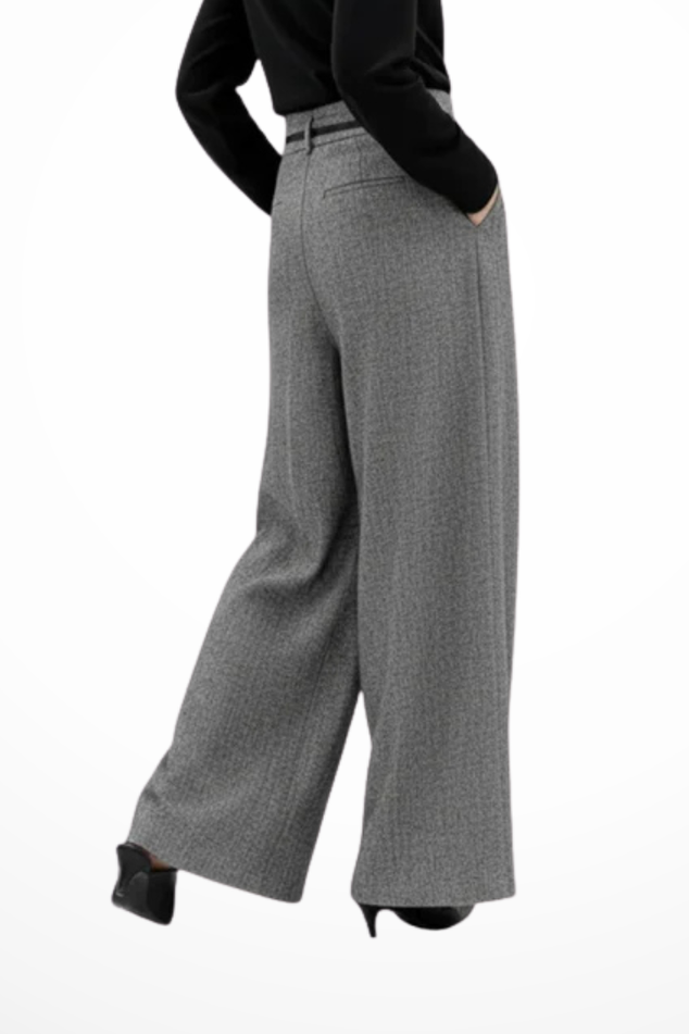Pantaloni Eleganti con Cintura e Pieghe da Donna