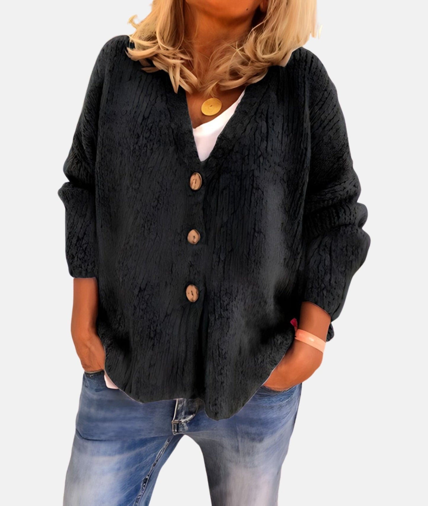 Raelyn - Cardigan caldo casual e versatile con scollo a V