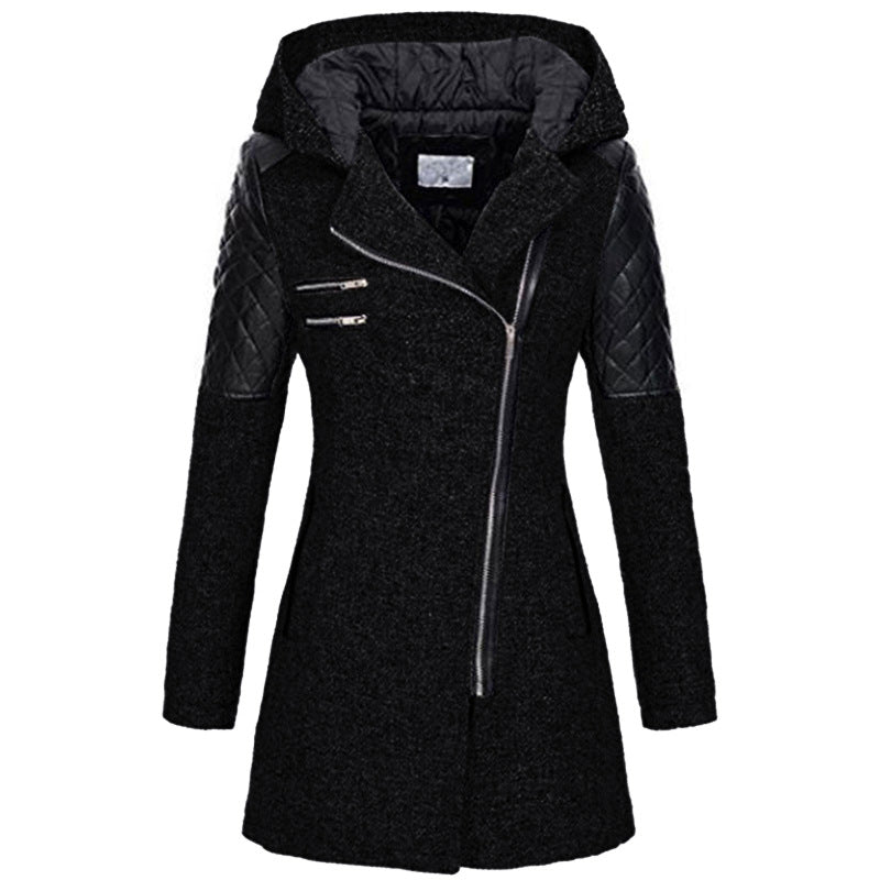 Cappotto Invernale Aderente da Donna con Cappuccio