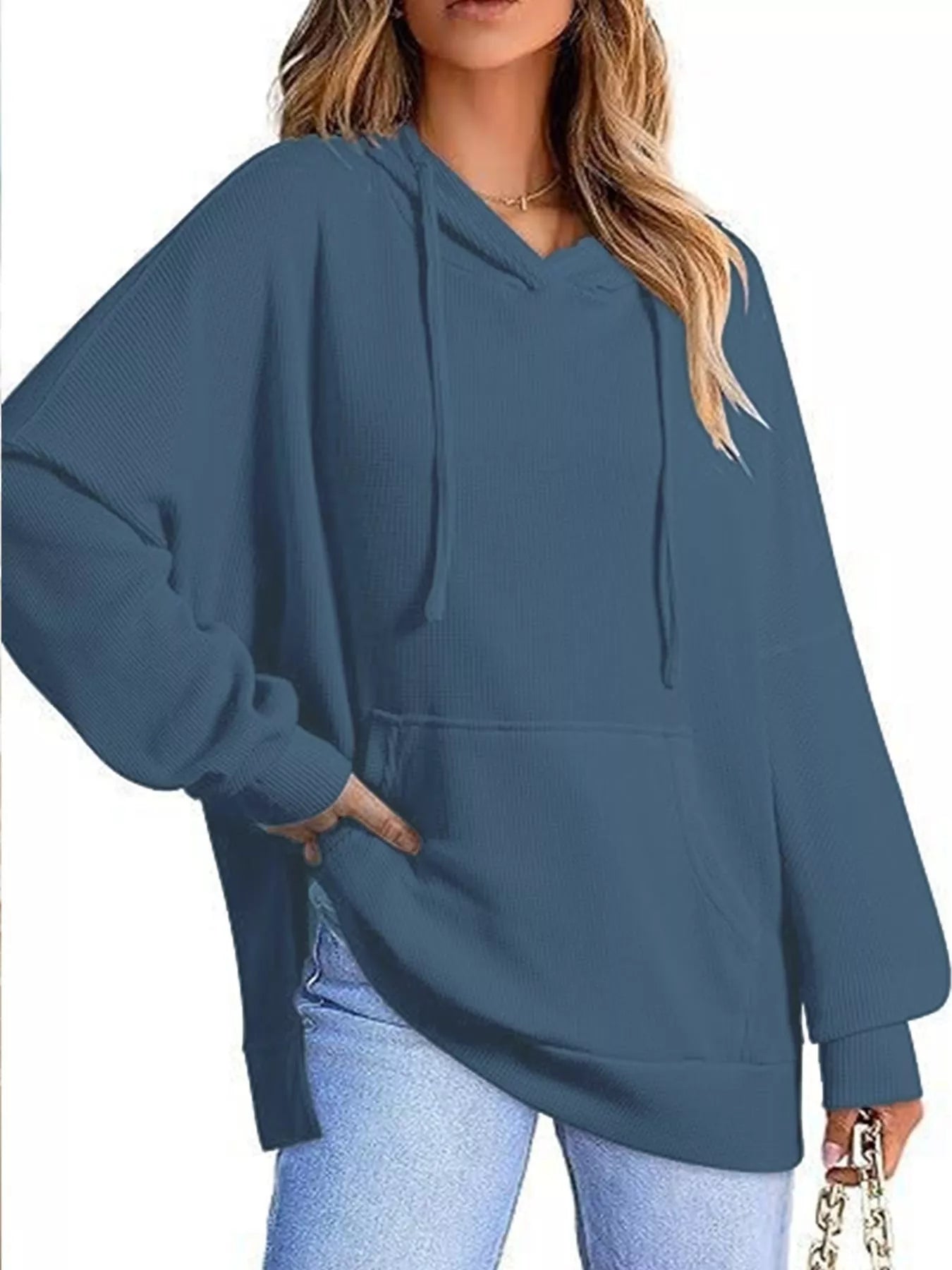 Cianna - Felpa oversize con coulisse e spacchi laterali