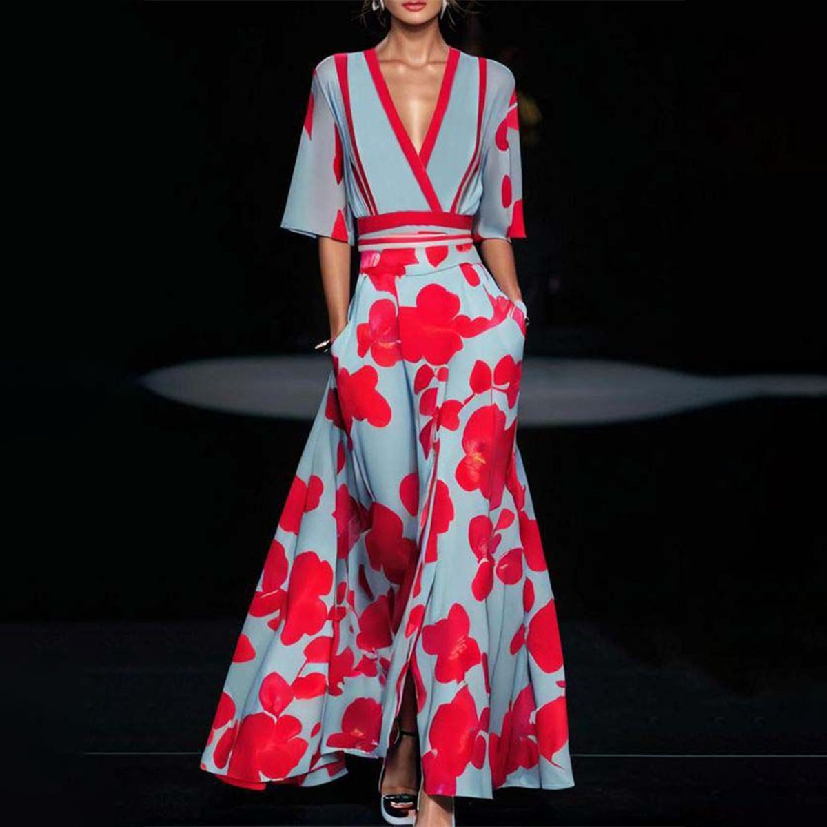 Abito elegante con maniche