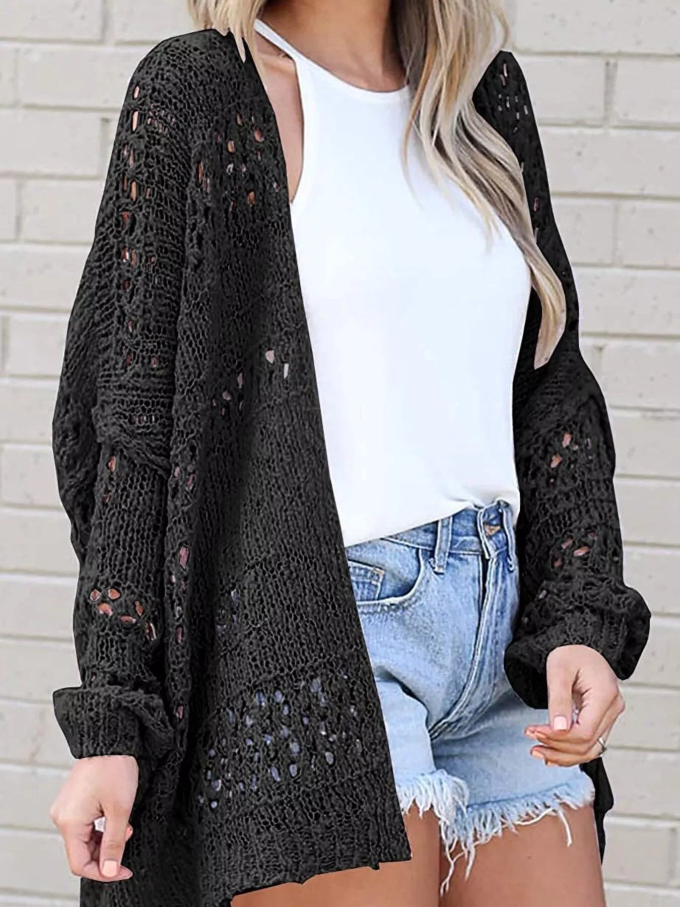 Lyra - Cardigan Elegante in Maglia Ampia con Apertura Frontale