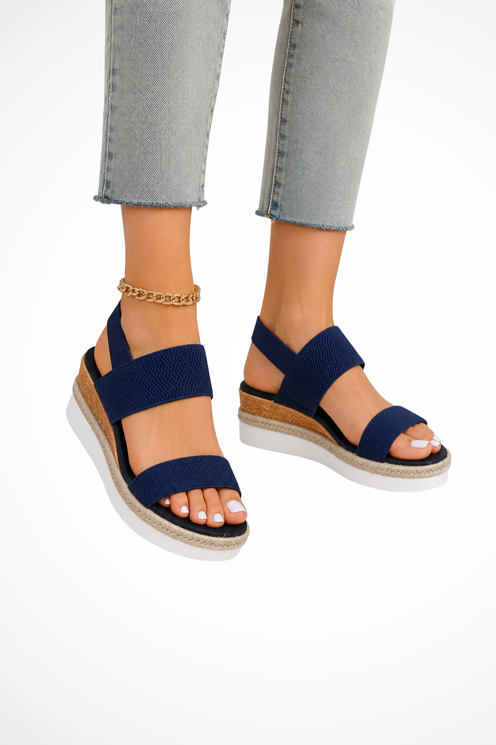 Sandali Espadrillas con Fasce Elastiche da Donna