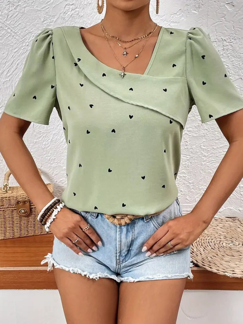 Mae - Blusa elegante a maniche corte con stile raffinato