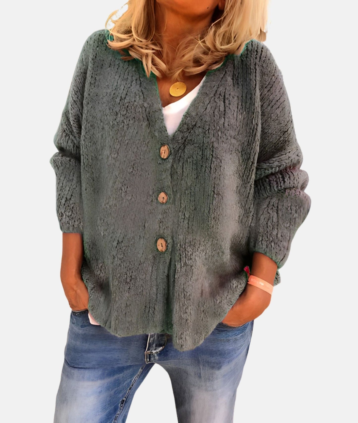 Raelyn - Cardigan caldo casual e versatile con scollo a V