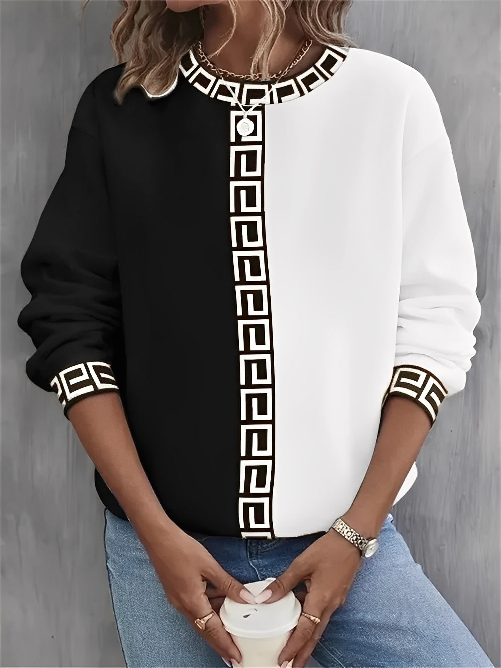 Taya - Maglione classico con girocollo, stiloso e versatile