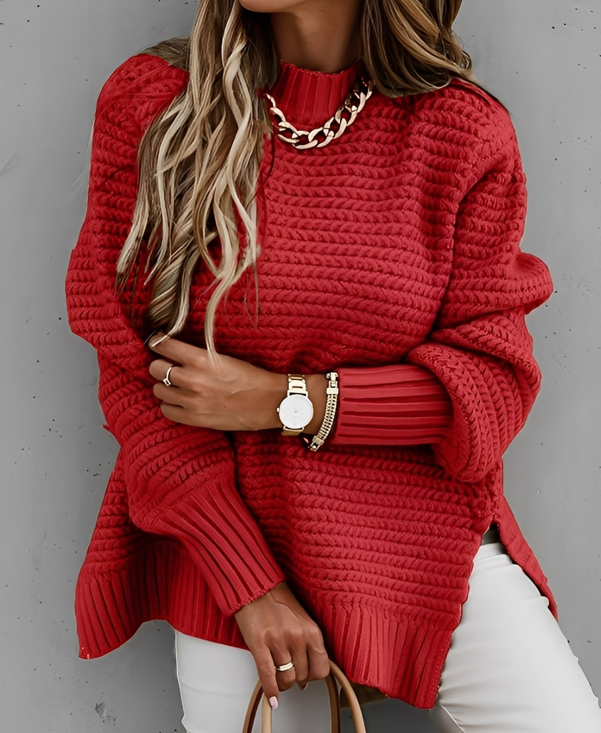 Lexie - Maglione oversize casual lavorato a maglia
