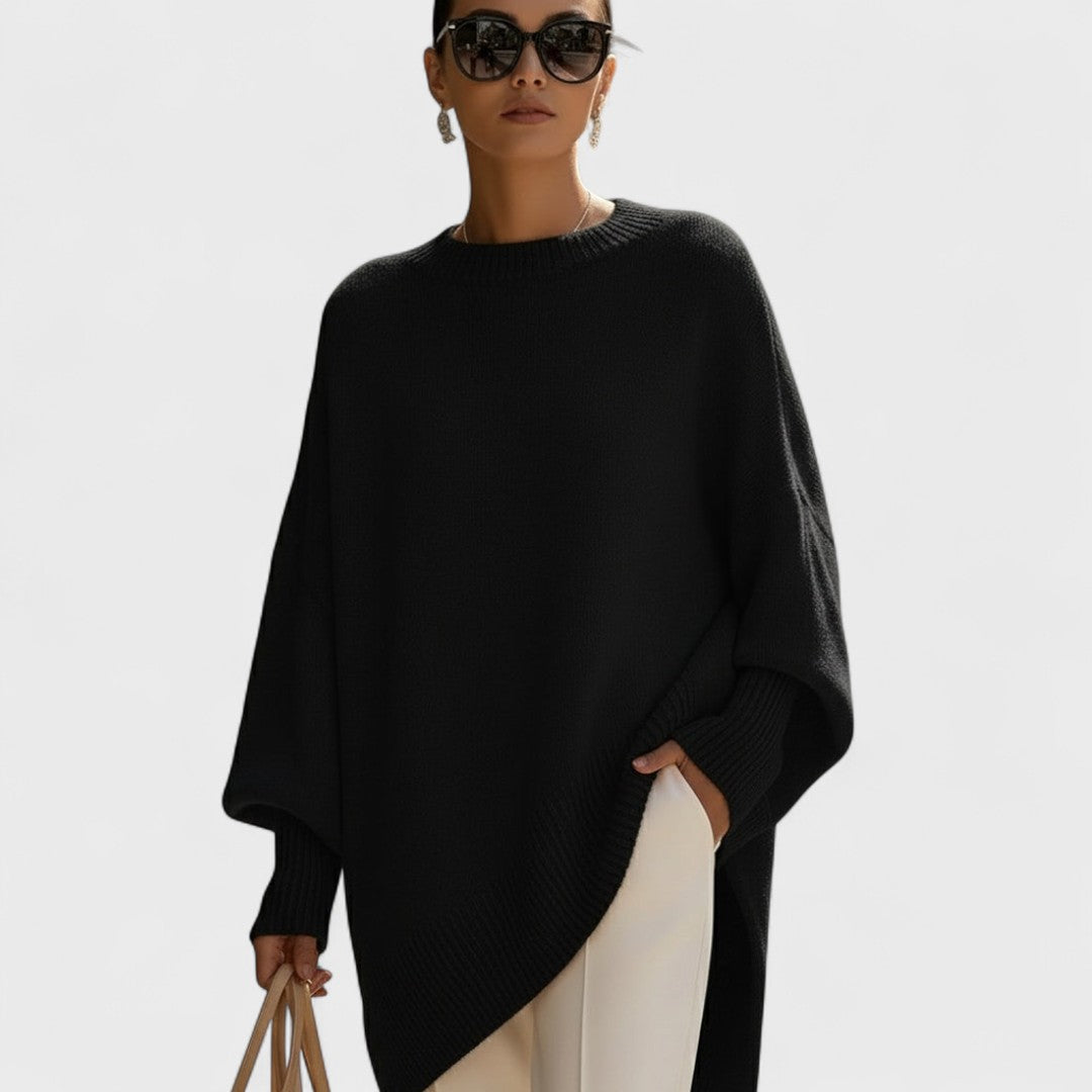 Rhianna - Maglione poncho oversize caldo