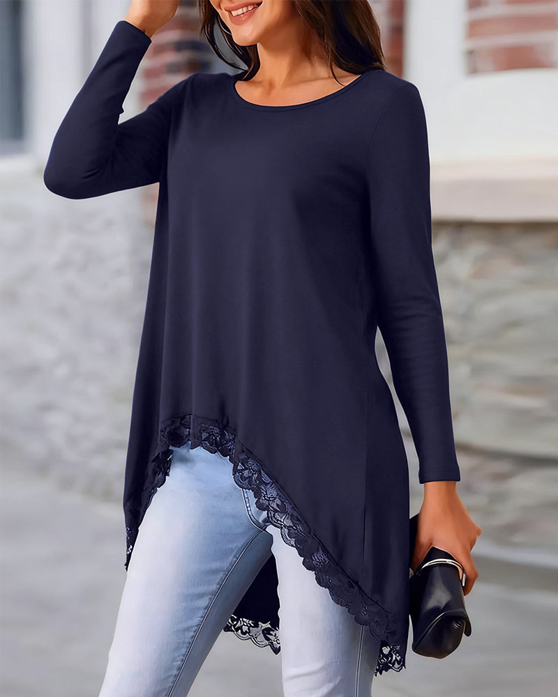 Savanah - Felpa lunga casual irregolare