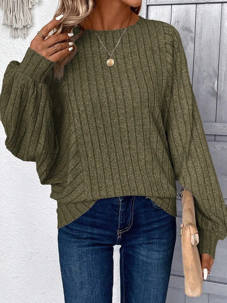 Alessa - Maglione in maglia accogliente con maniche a palloncino