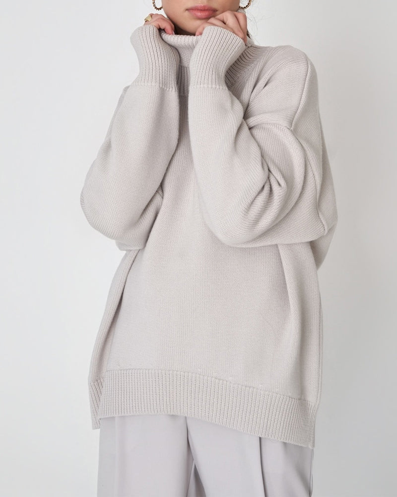 Zakiya - Maglione chic oversize a collo alto