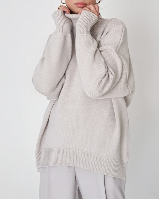 Zakiya - Maglione chic oversize a collo alto