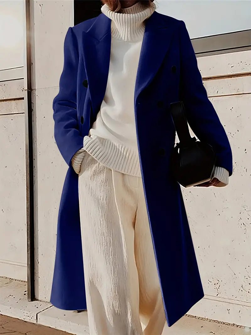 Nathaly - Cappotto lungo elegante doppiopetto