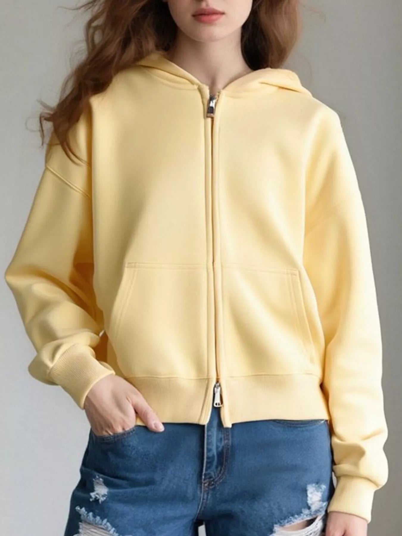 Dafne - Giacca con Cappuccio Casual con Zip