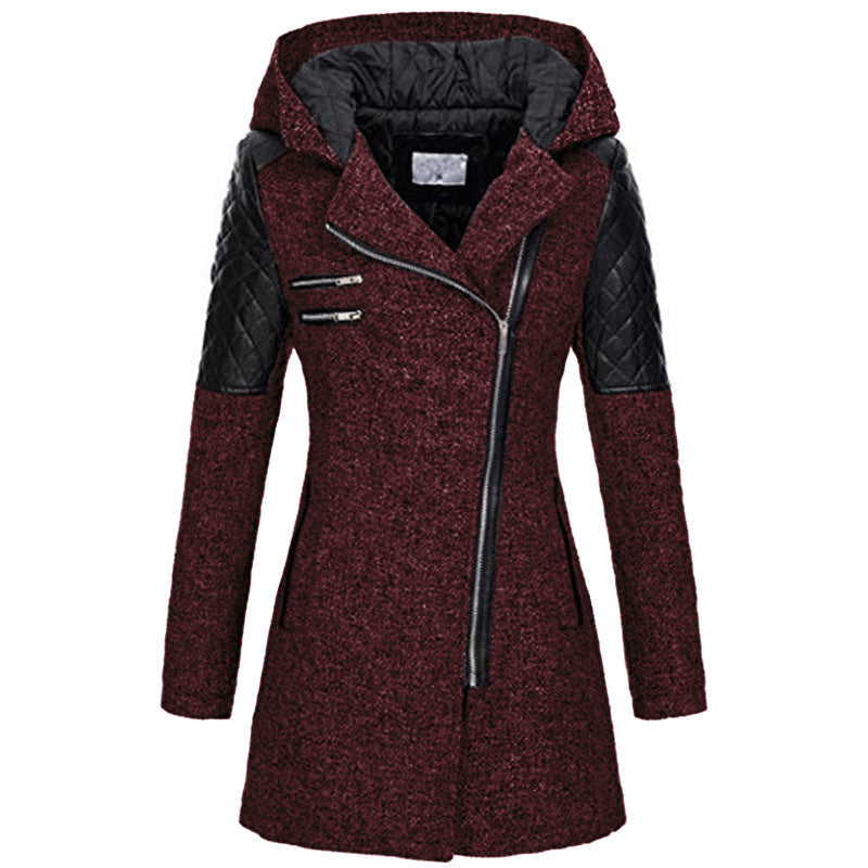 Cappotto Invernale Aderente da Donna con Cappuccio