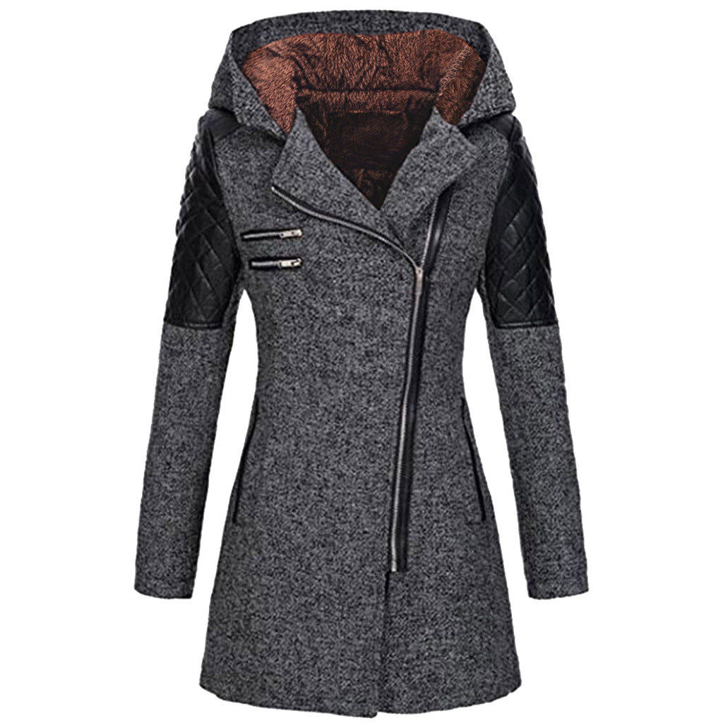 Cappotto Invernale Aderente da Donna con Cappuccio