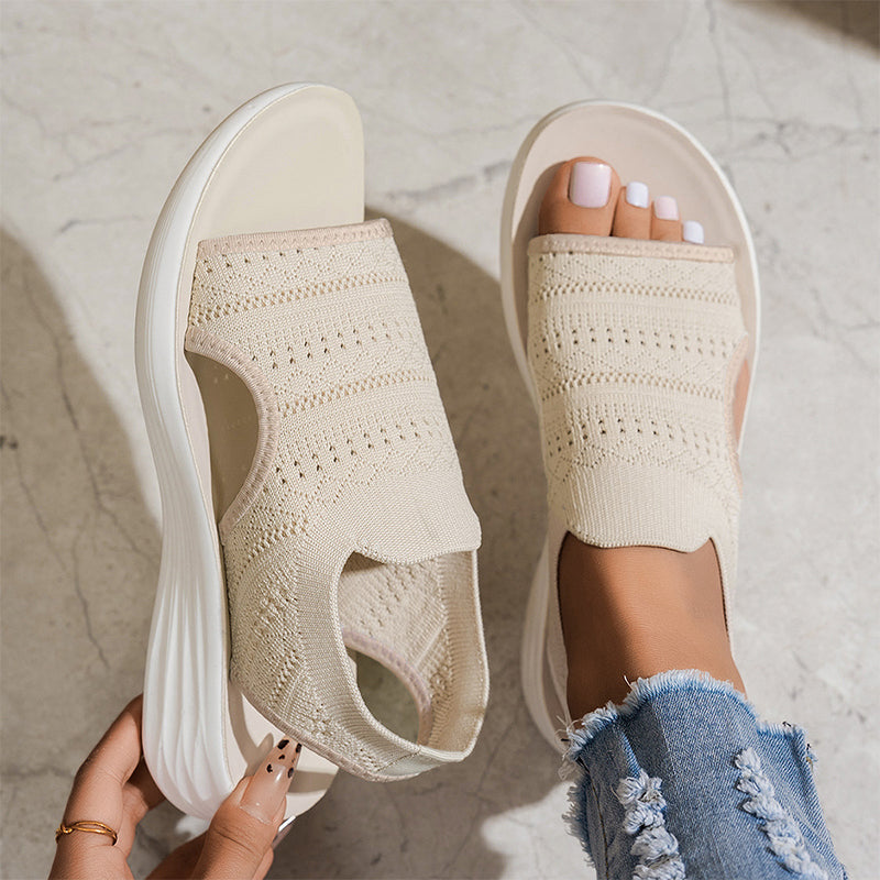 Sandali Comfort Traspiranti con Plateau da Donna
