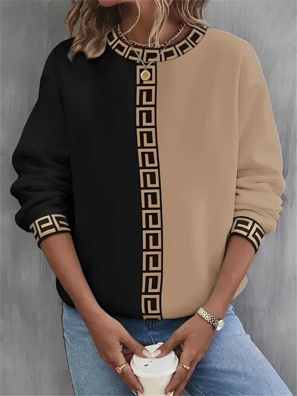 Taya - Maglione classico con girocollo, stiloso e versatile