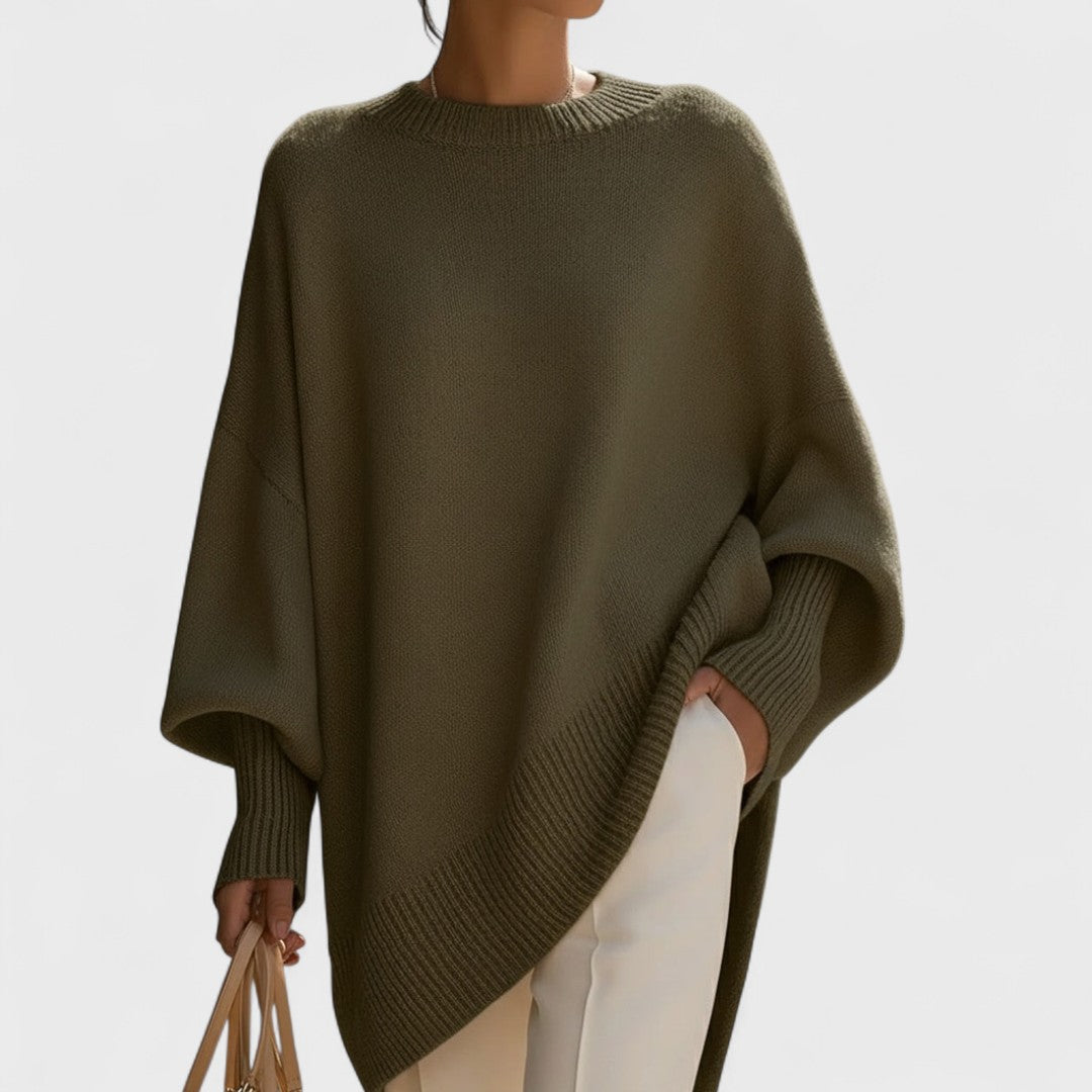 Rhianna - Maglione poncho oversize caldo